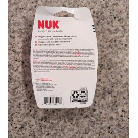 NUK 0-6m 3 Pacifiers NUK Comfy Medical Grade Silicone Orthodontic New in Packaging