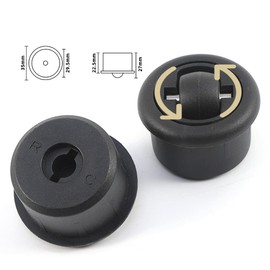 Lokatall Office Chair Castors, 4 Pack Glide Castors for Office Chair Wheel Replacement Silent Caster for Furniture Plastic Swivel Castor Wheels Universal Rolling Chair Wheels, 50mm Diameter (Black)