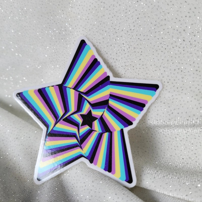 Moonlight Jade STKR081 Black Purple Aqua Yellow Pink Twisted STAR