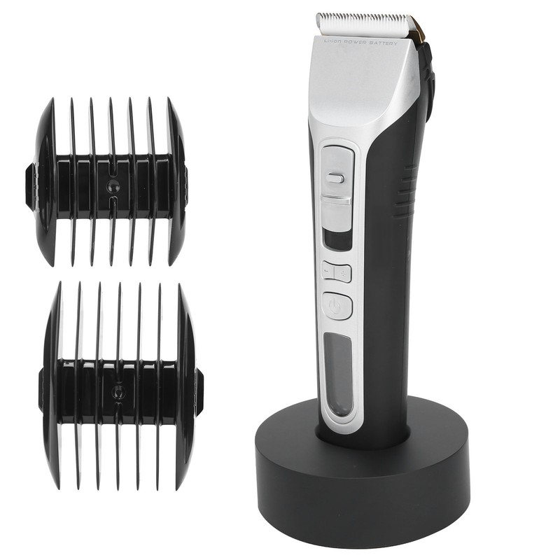 Men Electric Hair Clipper Cutter LCD Display Guide Combs Hair