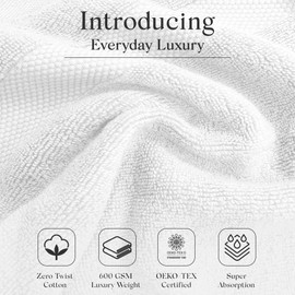 One Thousand Reasons Zero Twist Bathroom Towel Set - Luxury Bath Towel Sets for Bathroom, Hands, and Washcloths - Quick Dry and Absorbent - 6 Pieces, 3 Stripe, Sage