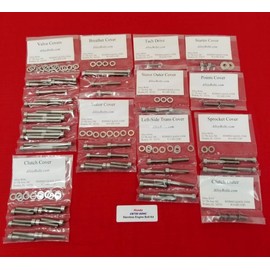 Compatible with The 1968-1978 Honda SOHC CB750 Polished Stainless Steel Engine Allen Bolt Screw KIT Set