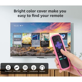 [4 Pack] SOTATOO Case for Roku Remote, Battery Cover for TCL Roku Smart TV Steaming Stick Remote, Silicone Protective Controller Universal Sleeve Skin Glow in The Dark Pink Purple Green Orange