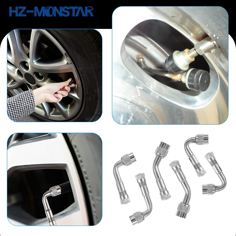 HZ-MONSTAR 9Pcs Valve Stem Extenders Dually Valve Stem Extenders, 45