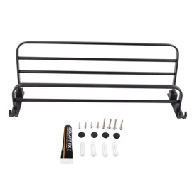 Household Bathroom Toilet Wall Mounted Folding Towel Rack Space Aluminum Towels Hanger Shelf