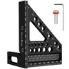 3D Mitre Square Multifunctional 22.5-90 Angle Measure Aluminium Alloy High
