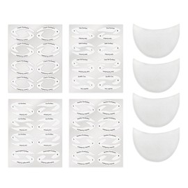 8 Pieces Eyeliner Stencils, Eyeshadow Stencils Set, Quick Eye Makeup Sticker Stencils for Beginners, 10 Pieces Eyeshadow Pads, Eyeshadow Protection Pads, Eyes, Lips, Makeup Tools