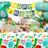 Dinosaur Birthday Party Tableware Set, Serves 16 Dinosaur Plates Napkins