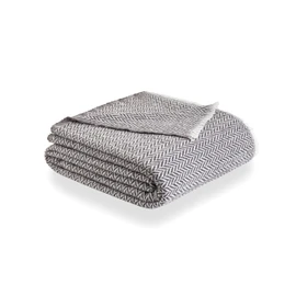 Todocama - Cotton Throw Extra Soft Four Seasons Multipurpose Bedspread Bed Foulard Bedspread Sofa Throw (Dark Grey) 120x180cm