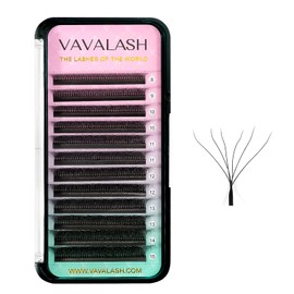 VAVALASH 6D W Shape Eyelash Extension 6D Premade Fans 0.07 D Curl Volume Lash Extensions Easy Fanning False Lashes Matte Black Volume Premade Cluster W Lashes(W Shaped-6D-0.07-D-14mm）