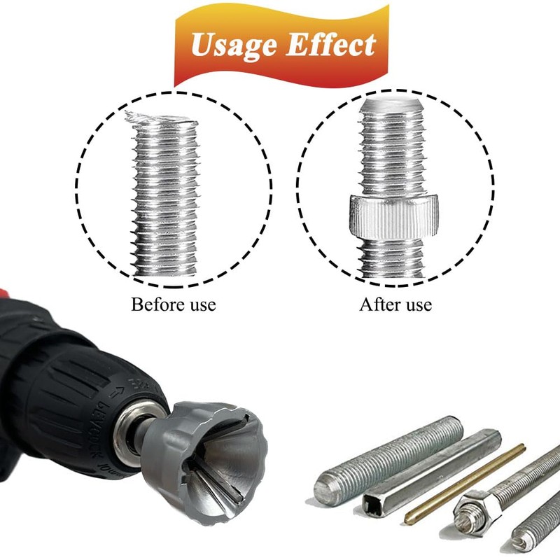 Teocpai Deburring External Chamfer Tool Bolt Thread Repair Tool Deburring