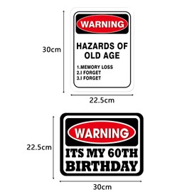 WERNNSAI 60th Birthday Decorations - 9 Pcs 60 Years Funny Signs 60s Decorations 60th Party Banner Centerpieces Door Wall Windows Decor Picture Props for Men Women 60th Birthday Supplies