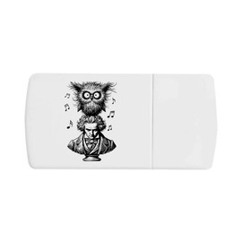 'Beethoven with Owl' Pill Box with Tablet Splitter (PI00032757)