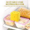 HooYiYuuX 2Pcs Sliced Cheese Slice Holder Container for Refrigerator, Cow