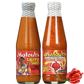 Matouk's Calypso Sauce and Trinidad Scorpion Pepper Sauce 10 fl oz (Pack of 2)