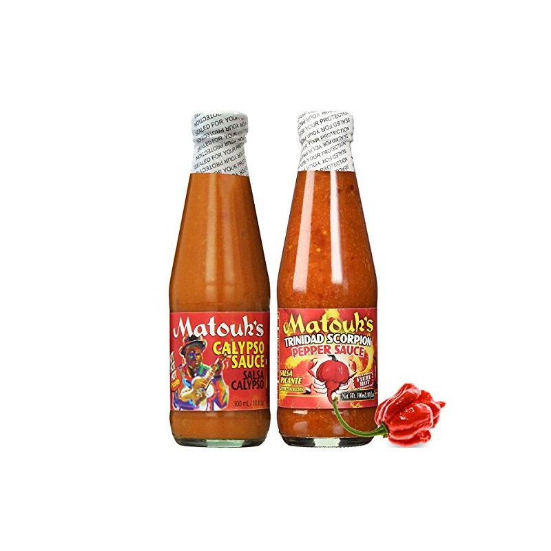 Matouk's Calypso Sauce and Trinidad Scorpion Pepper Sauce 10 fl