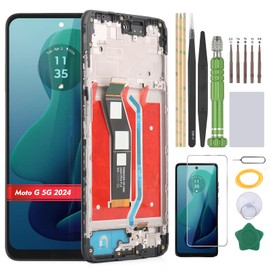 YHXMARSCAN Screen for Motorola Moto G 5G 2024 LCD Display Replacement for Moto G 5G 2024 XT2417 Incell Touch Screen Digitizer Assembly(Black with Frame)