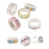 KONTONTY 5pcs Japanese Washi Paper Tapes Unique Clear Patterns Ideal