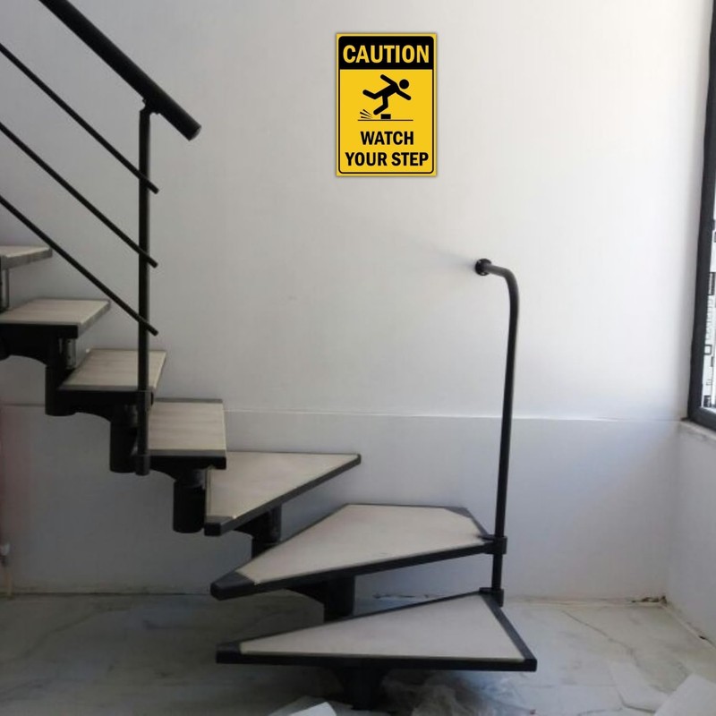 Berpahome (2 Pack) Caution Watch Your Step Signs, 10 x