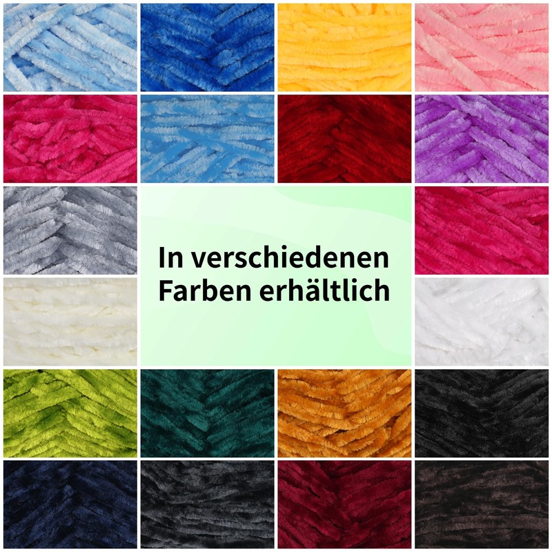 Vincona Chenille Yarn 4 x 100g Super Soft Chunky Yarn