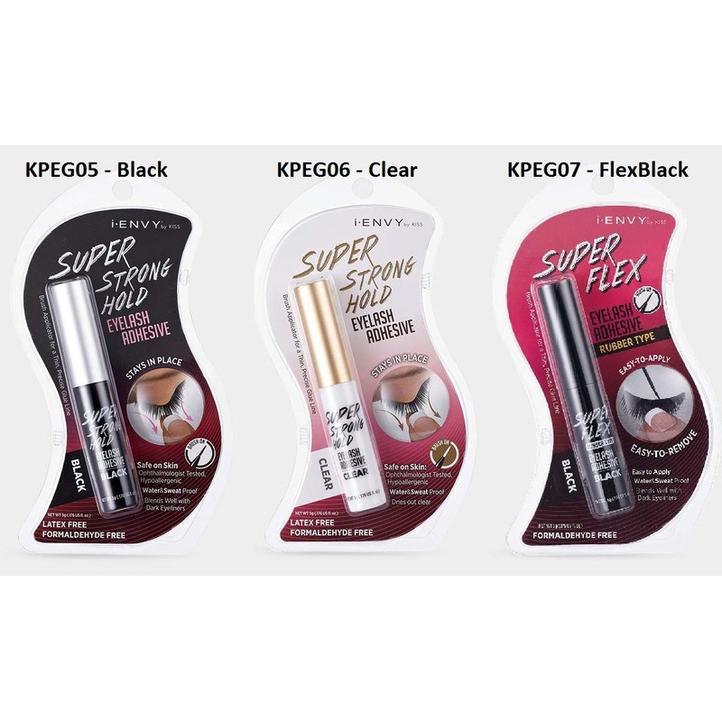 KISS i-Envy Super Flex Brush Eyelash Adhesive Rubber Type Black