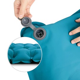 LOTUS POWER Portable Moisture Resistant Waterproof Outdoor Air Mattress for Camping Sightseeing Picnic Clip On Nylon Air Cushion for Backpacking Trekking Hiking (Blue)