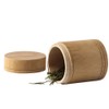 luzen 1PC Portable Bamboo Canister with Lid Loose Tea Jar