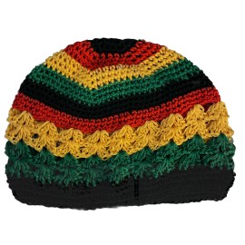 Nayt Kufi Hat Crochet Cap Beanie Rasta Black Red Yellow Green Item #2