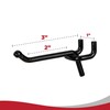 Presa Heavy Duty Black Steel Peg Board Shelving Hooks, 2-Inch,