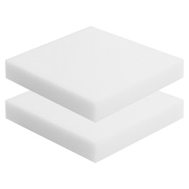 Coaseb 2-Pack of 1" x 17" x 17" High Density Upholstery Foam (Chair Cushion Square Foam for Dining Chairs, Wheelchair Seat Cushion Replacement)