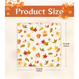 MAMUSE Fall Shower Curtain for Bathroom Stall Cute Decorative Waterproof Unique Design TeenWomen Cortinas de Baño Bathtub 72 x72 Inch, Red Leaves