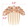 Sankuwen Women Rhinestone Inlaid Flower Hair Comb Hairpin Barrette Accessory,Also