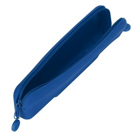 Estuche para lápices, estuche para lápices de silicona impermeable a prueba de fugas para artículos pequeños para lápices para suministros de maquillaje(Azul (pequeño))