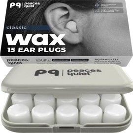 PQ Tapones de Cera para Dormir - 15 Tapones de Cera de Silicona para Dormir y Nadar, de Gel para los Oídos para Cancelación de Ruido  Protección para 
