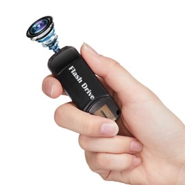 Tecno-10 Camara Espia Memoria USB, Grabacion 1080P HD, Camara Oculta Espia en Forma de Memoria, Memoria Interna de 32 GB, Mini Camara de Vigilancia Oculta Portable