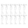 sourcing map 12Pcs 64mm Clear Valance Clips, Hidden Window Blind