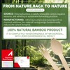 30 Sets Interlocking Bamboo Forks and Spoons, Bamboo Forks Spoons