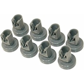Aspares Dishwasher Upper Basket Wheels for Zanussi 25mm (Set of 8 Pieces)