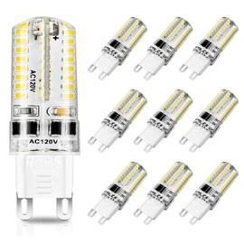 YGS-Tech G9 LED Bulb Dimmable, 4W(35W Halogen Equivalent), G9 Light Bulb, 2700K Ultra Warm White, CRI80, G9 Base Bulb for Chandelier, Interior Decoration Lighting, Commodity Display Lighting, 10-Pack