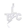 Fine Sterling Silver Tender Loving Care "TLC" Lightning Pendant Necklace