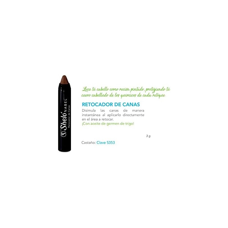 Retocador de canas natural Sheló NABEL – tono castaño, disimula