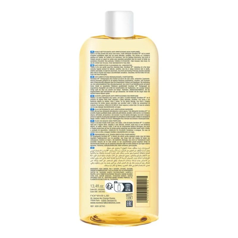 Aceite Limpiador Noreva Xerodiane Ap+ Sin Irritaciones 400ml Neutra