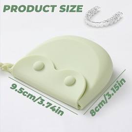 1Piece Lightweight Dustproof Portable Retainer Box Space Saving Mouth Guard Case Convenient Guard Denture Box for Mouth Guard and Floss
