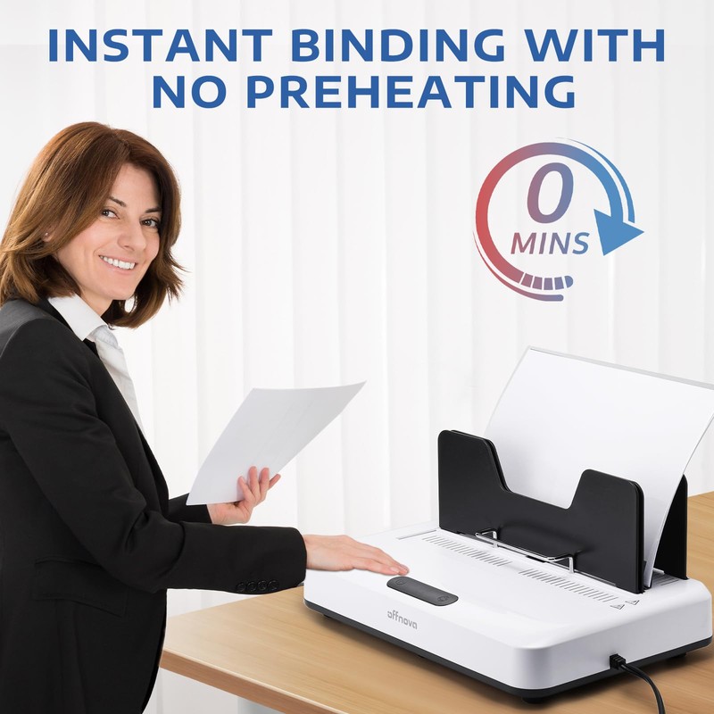 OFFNOVA Thermal Binding Machine 500 Sheets Capacity, No Preheat, Air