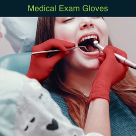 Light Burgundy Nitrile Disposable Gloves - 50 Count - 3 Mil Nitrile Gloves X Large - Powder and Latex Free Rubber Gloves - Surgical Medical Exam Gloves - Food Safe Cooking Gloves