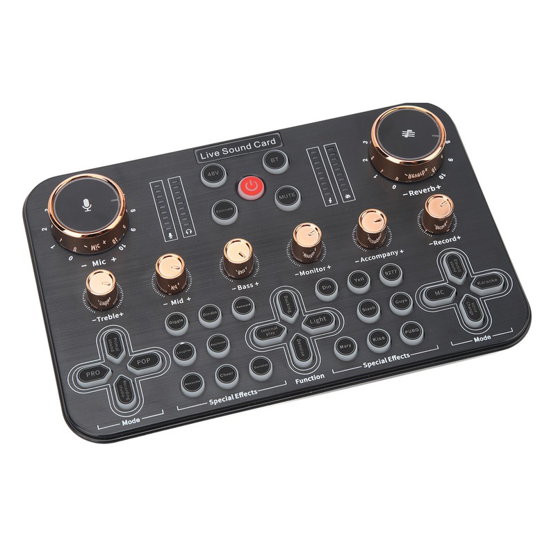 Sound Board Multiple Effects Voice Changer Sound Card for Live