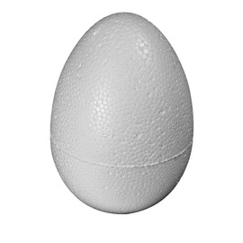 MCE-Commerce A0100133 Polystyrene Eggs 100 mm Pack of 10 EPS White