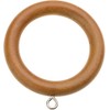 Jasmine Waldorf Wooden Curtain Pole Rings Pack of 6 (Teak