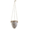 Nearly Natural 2ft. Tuscan Hanging Ceramic Scroll Planter