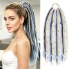 Boho Viking Braided Ponytail Extension on Hair Tie, 16 Inch